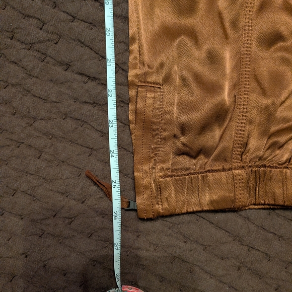 Satin Cargo Joggers in Chocolate Brown - Picture 11 of 11